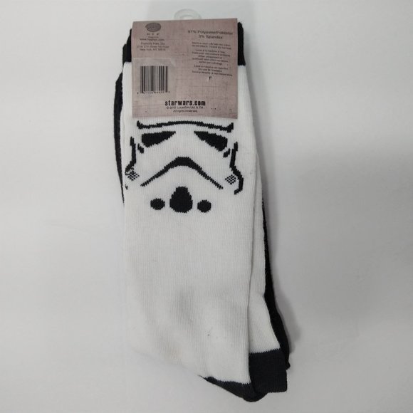 Mens Star Wars Socks Darth Vader Storm Trooper 2 - Picture 2 of 2